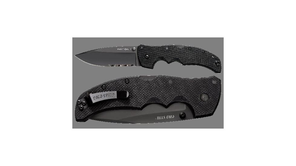 Cold Steel Recon 1 Tactical Combat Folding Knife, Spear Point, ComboEdge 27TLSH