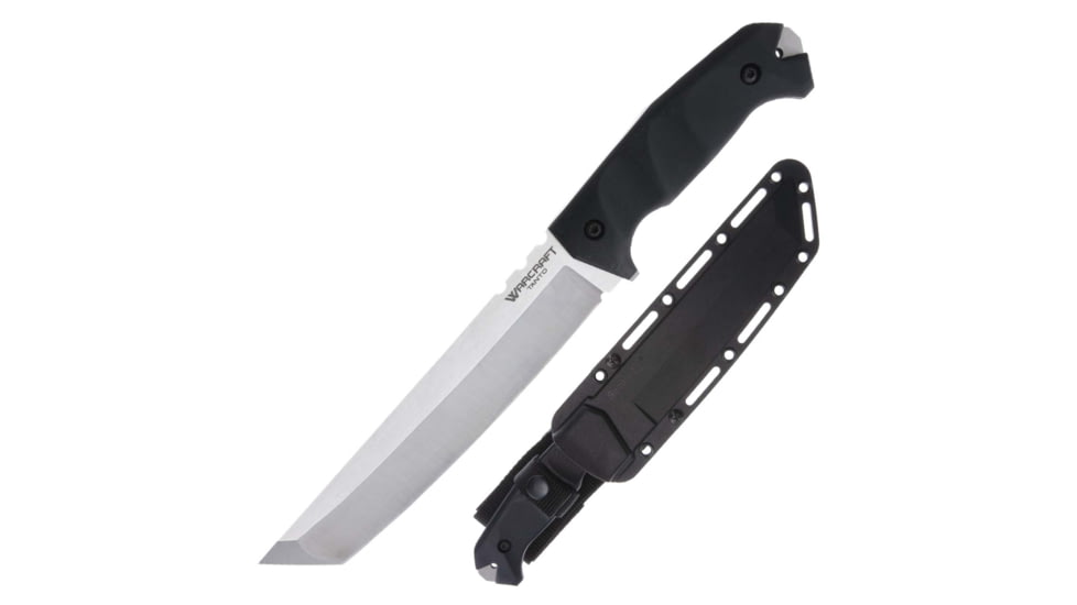 Cold Steel Regular Warcraft San Mai III Tanto Knife, 7.5in, San Mai III Steel, Tanto Blade, G10 Black Handle, 13UL