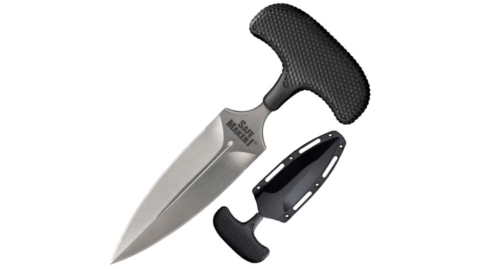 Cold Steel Safe Maker I AUS 8A Stainless Knife, Black/Silver, 6 1/2in, CS-12DBST