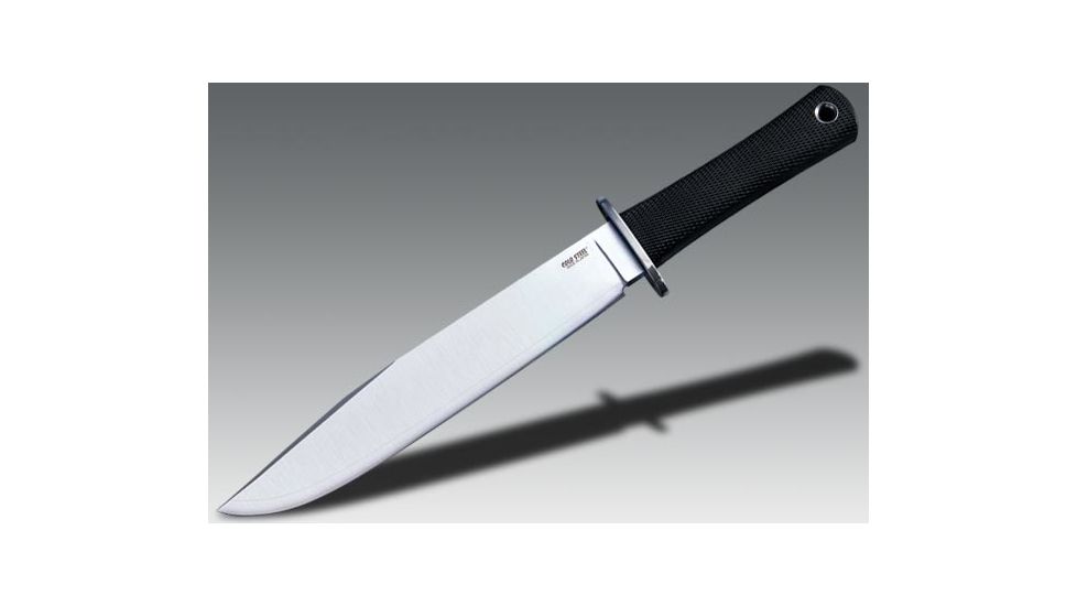 Cold Steel San Mai Trail Master Fixed Blade Knife, Kraton Handle, Plain, Cordura Sheath, CS-16JSM
