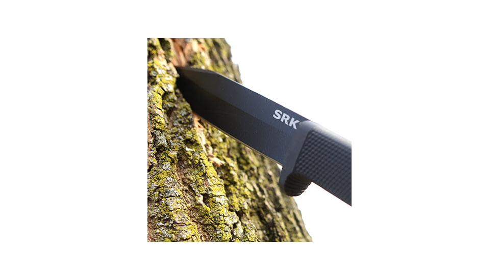 Cold Steel SRK 10.75 inch SK-5 Fixed Blade Knife w/Kray Ex Grip, Tuff-Ex Finish, Black, CS-49LCK