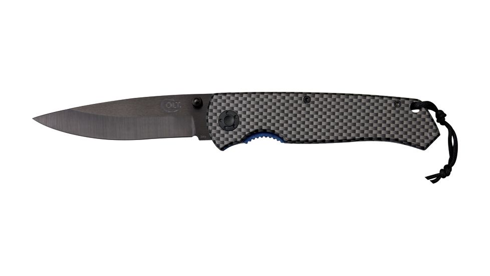 Colt Ceramic Linerlock Folding Knife, 3.25in, Blade w/ Dual Thumb Studs, Carbon Fiber Pattern Aluminum Handle CT355