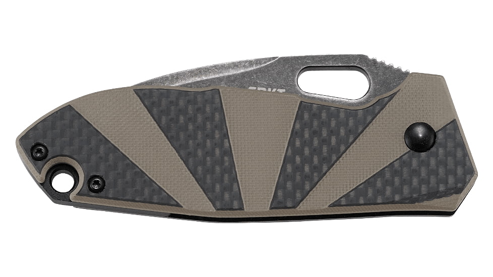 Columbia River 2440 Heron 2.93 Folding Plain Black Stonewash 8Cr14MoV Blade 2C