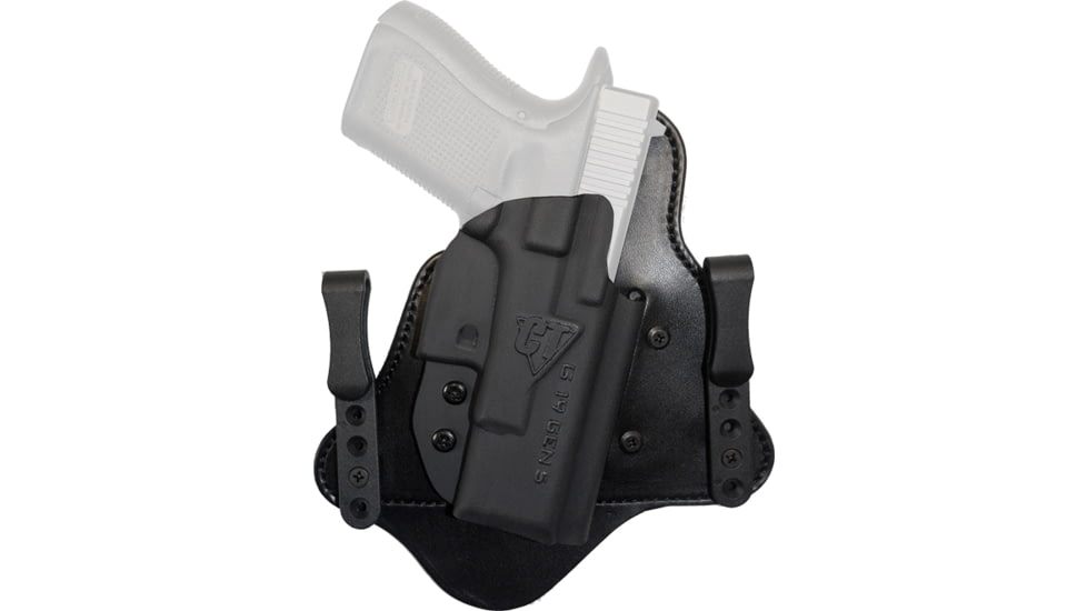 Comp-Tac Mtac Premier Hybrid IWB Holster, Glock 19/23/32 Gen5, Right Hand, 1.5in Standard Clips, Black, C225GL052RBSN