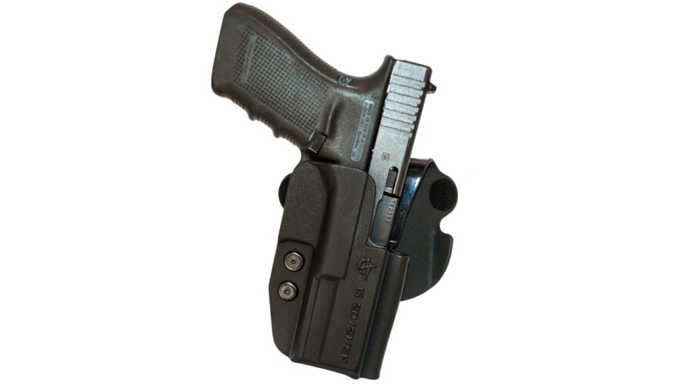 Comp-Tac OTW Paddle Holster, Glock 17/22/31 with rail FBI Cant, Right Hand, Black, C212GL043RBKF