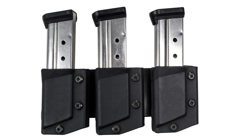 Comp-Tac Tri-Mag Pouch, Slick, Size 12 - Sig P229 .40, P320 9/40, S&amp;W 9/40, Left Side Carry/Right Hand Shooter, Black, Mag Size 12, C62512SL0LBKN
