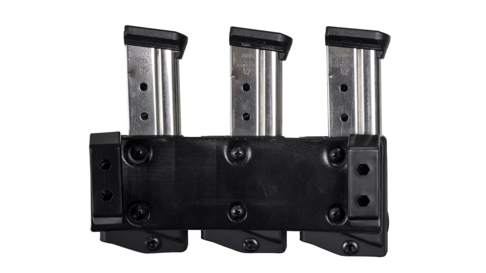 Comp-Tac Tri-Mag Pouch, Slick, Size 12 - Sig P229 .40, P320 9/40, S&amp;W 9/40, Left Side Carry/Right Hand Shooter, Black, Mag Size 12, C62512SL0LBKN
