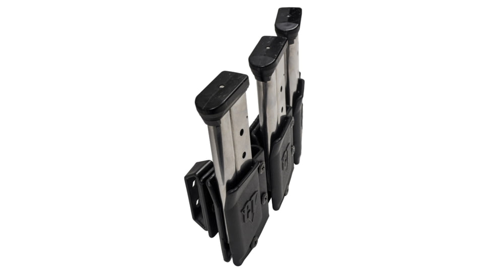 Comp-Tac Tri-Mag Pouch, Slick, Size 12 - Sig P229 .40, P320 9/40, S&amp;W 9/40, Left Side Carry/Right Hand Shooter, Black, Mag Size 12, C62512SL0LBKN