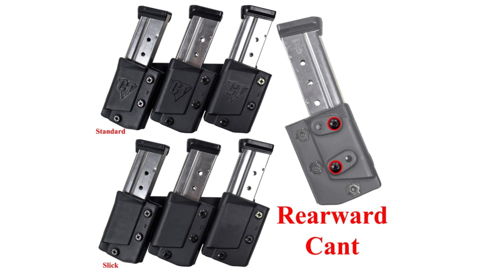 Comp-Tac Tri-Mag Pouch, Slick, Size 12 - Sig P229 .40, P320 9/40, S&amp;W 9/40, Left Side Carry/Right Hand Shooter, Black, Mag Size 12, C62512SL0LBKN