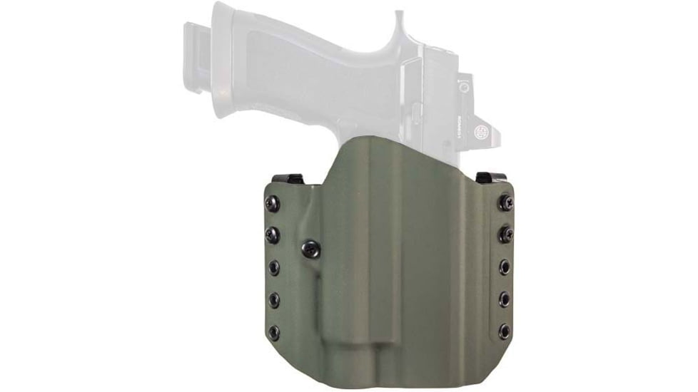 Comp-Tac Warrior with Light OWB Kydex Holster, Sig -P320/RX Full Size 9/40 + TLR-1/HL, Right Hand, Olive Drab, C828SS242RODN