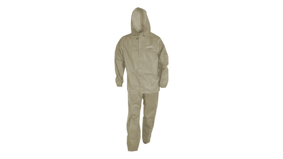 Compass 360 Eco-Lite Rain Suit w/Stuff Sack, Khaki, Small EL12104-84-SM
