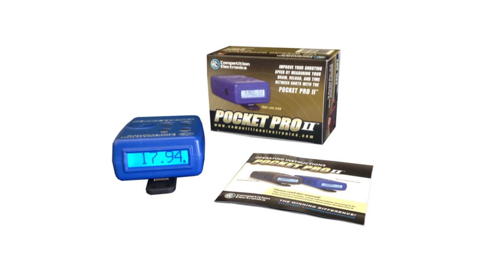 Competition Electronics Pocket Pro II Chronograph, 1,500 Hz Buzzer Output, Blue 250-000-481