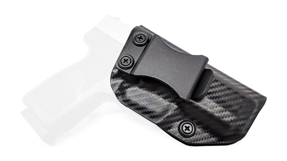 Rounded IWB KYDEX Holster, Kahr CW9, Right Hand, Carbon Fiber, KHR-CW9-CF-RH-VAR