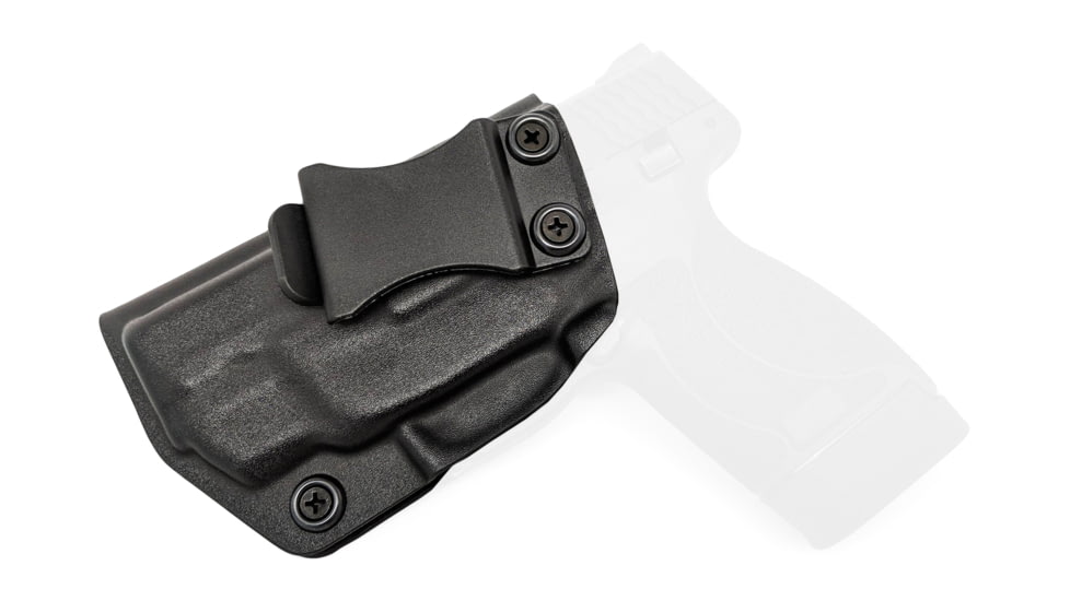Rounded IWB KYDEX Holster, S&amp;W M&amp;P SHIELD 45ACP w/Integrated Crimson Trace Laser, LH, Black, SWN-MPSH45LSR-BK-LH-VAR