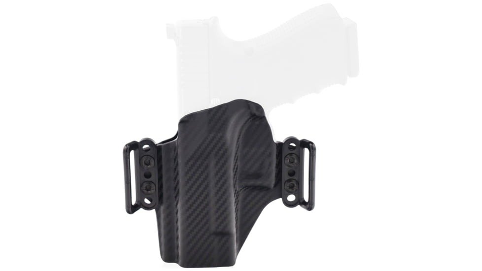 Rounded OWB KYDEX Belt Loop Holster, Ruger LCP2, Ambidextrous, Carbon Fiber Black, RGR-LCP2-CF-AMBI-OWB