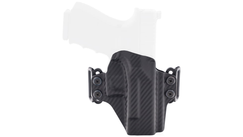 Rounded OWB KYDEX Belt Loop Holster, Ruger LCP2, Ambidextrous, Carbon Fiber Black, RGR-LCP2-CF-AMBI-OWB