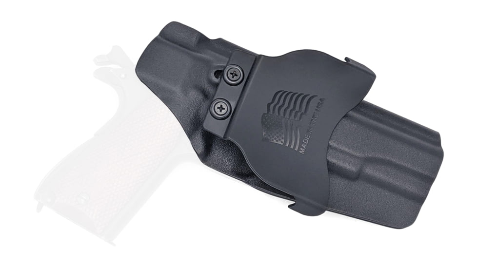 Rounded OWB KYDEX Paddle Holster, 1911 4.25in Commander, Non-Rail, LH, Black, CEX-1911-425NR-BK-LH-OWBPDL