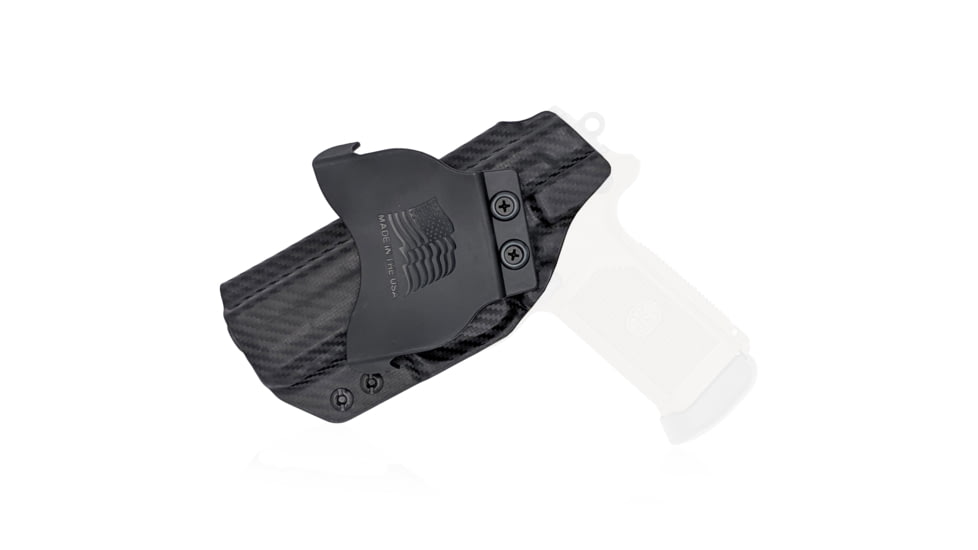 Rounded OWB KYDEX Paddle Holster, FN Herstal FNX 45, Left Hand, Carbon Fiber, FNS-FNX45-CF-LH-OWBPDL