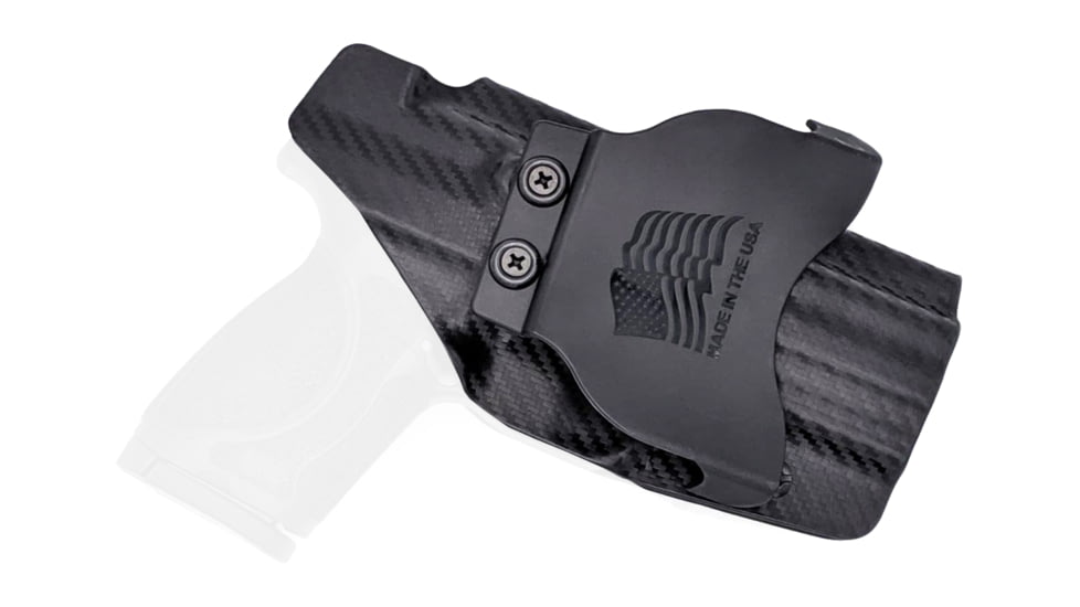 Rounded OWB Paddle Holster, S&amp;W M&amp;P 9C/40C Compact Gen1, LH, Carbon Fiber, SWN-MP9C40C-CF-LH-OWBPDL