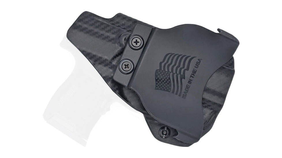 Rounded OWB KYDEX Paddle Holster, Sig Sauer P365 w/Lima Laser, Left Hand, Carbon Fiber, SSR-P365LIMA-CF-LH-OWBPDL