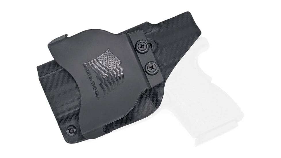 Rounded OWB KYDEX Paddle Holster, Springfield XD 3in Sub-Compact, Left Hand, Carbon Fiber, SFA-XD3SUB-CF-LH-OWBPDL