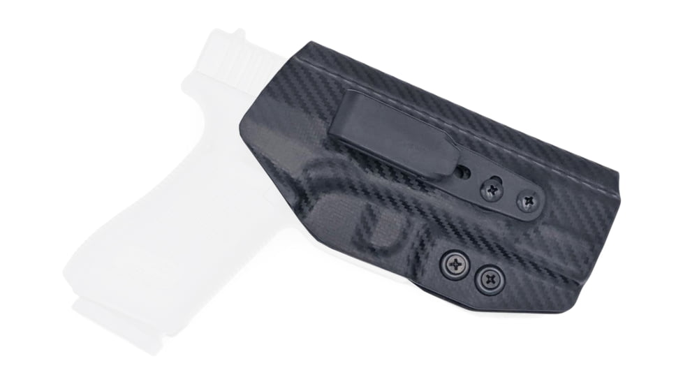 Rounded Tuckable IWB KYDEX Holster, Glock 20/21, RMR Cut, Right Hand, Carbon Fiber, GLK-2021-CF-RH-TUCK-RMR