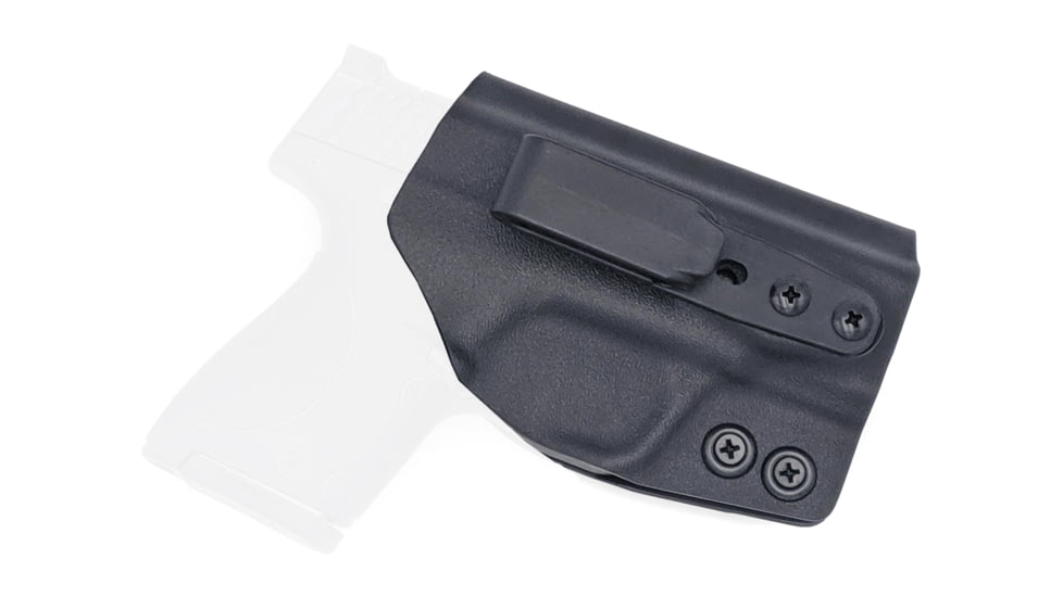 Rounded Tuckable IWB KYDEX Holster, Smith &amp; Wesson M&amp;P SHIELD 9mm/40SW, Ambidextrous, Black, SWN-MPSHIELD-BK-TUCK