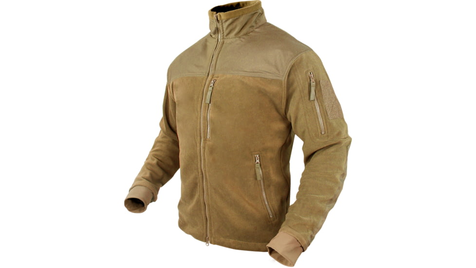 Condor Outdoor Alpha Fleece Jacket, Coyote Brown, Medium, 601-498-M