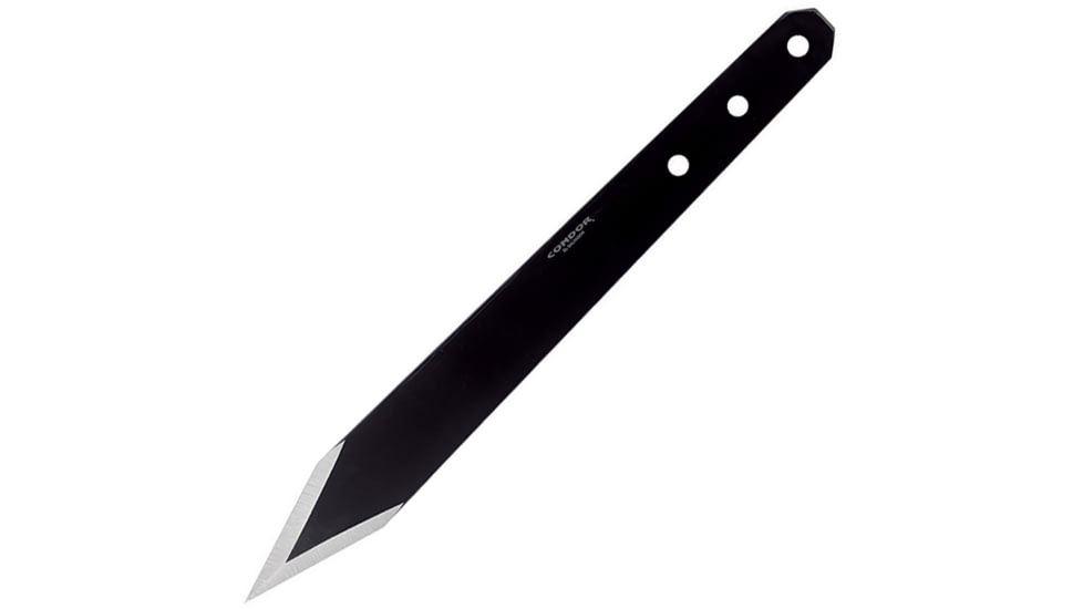 Condor Full Spin Thrower, 3.5 black finish double edge 1075HC steel blade, One-piece construction, CTK4012-10HC