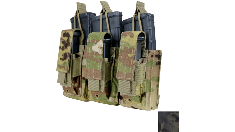 Condor Outdoor Gen2 Triple Kangaroo Mag Pouch, Multicam Black, 191233-021