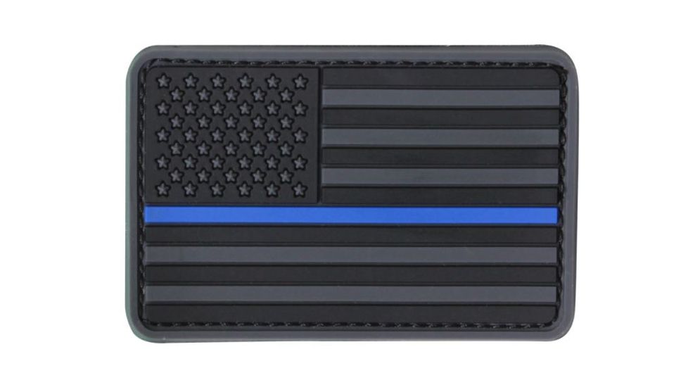 Condor Outdoor PVC US Flag Patch, 6 Pc/Pack, Blue Line, 181004-006