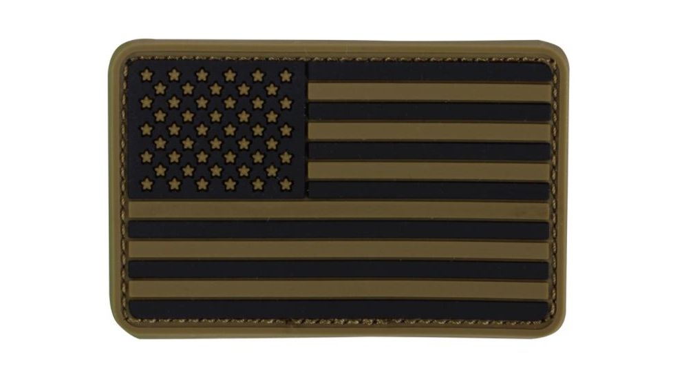 Condor Outdoor PVC US Flag Patch, 6 Pc/Pack, Coyote Brown, 181004-498