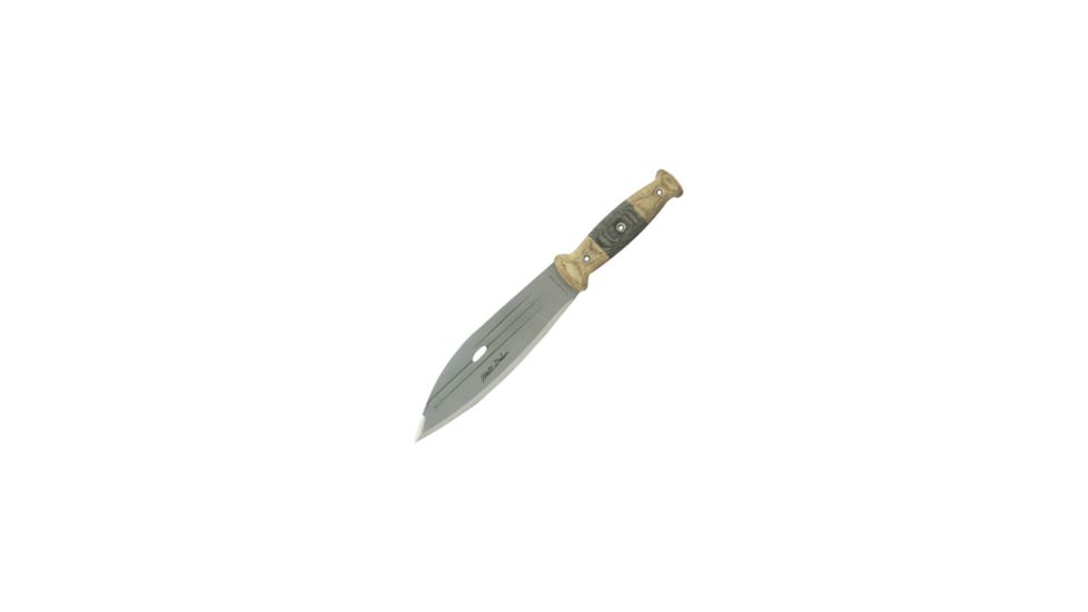 Condor Tool and Knife Primitive Bush Knive - 1075 High Carbon Steel Blasted Satin, Micarta Handle, CTK242-8HC