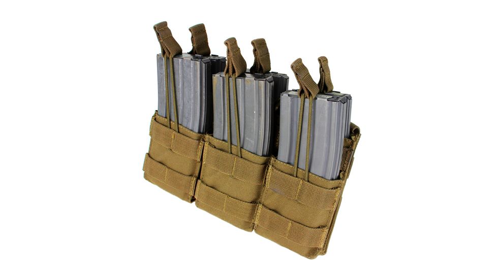 Condor Outdoor Triple Stacker M4 Magazine Pouch, Coyote Brown, 12-MA44-498