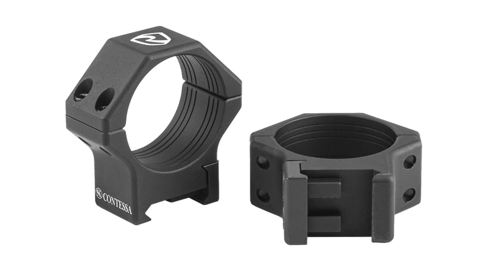 Riton by Contessa 30mm Light Picatinny Rifle Scope Rings, 8mm height, Black, NSN #, XRC308A23