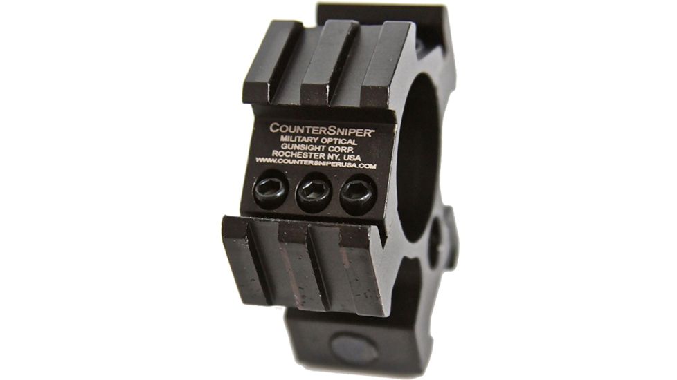 CounterSniper Optics Scope Mount Single with Picatinny Rail - 30MM Medium, Black DOH404