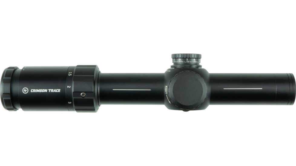 Crimson Trace 3 Series Tactical Rifle Scope, 1-5x24mm, FFP, 30mm Tube, SR3-MIL Illuminated Reticle, Black, CTL-3105