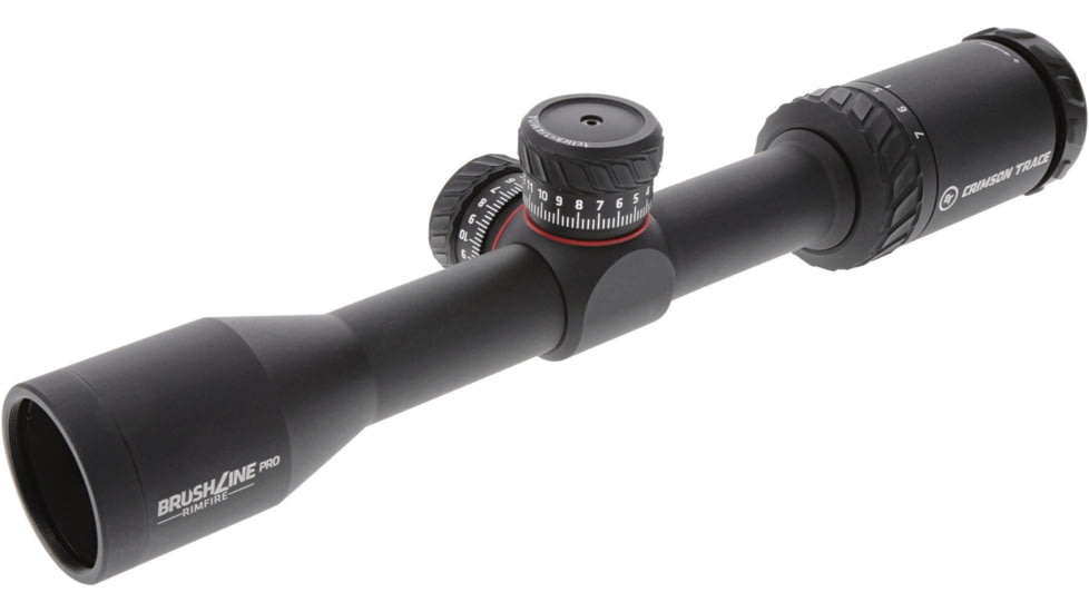 Crimson Trace Brushline Pro Rifle Scope, 2-7x32mm, 1in Tube, Second Focal Plane, CT Custom BDC Rimfire Reticle, MOC Coating, Black, 01-01290