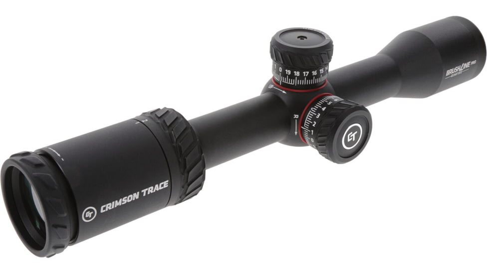 Crimson Trace Brushline Pro Rifle Scope, 2-7x32mm, 1in Tube, Second Focal Plane, CT Custom BDC Rimfire Reticle, MOC Coating, Black, 01-01290