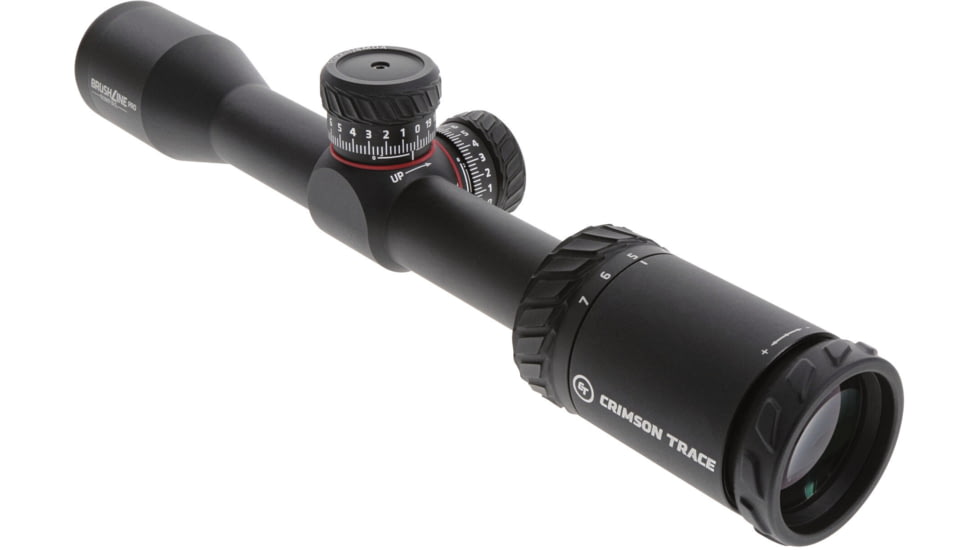 Crimson Trace Brushline Pro Rifle Scope, 2-7x32mm, 1in Tube, Second Focal Plane, CT Custom BDC Rimfire  Reticle, MOC Coating, Black, 01-01290