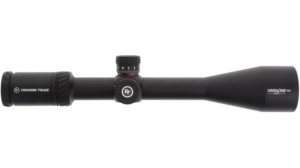 Crimson Trace Hardline Pro Rifle Scope, 4-16x50mm, 30mm Tube, Second Focal Plane, Illuminated CT Custom MR1-MOA Reticle, Spring-Loaded Zero-Reset Turrets, MOC Coating, Black, 01-01060