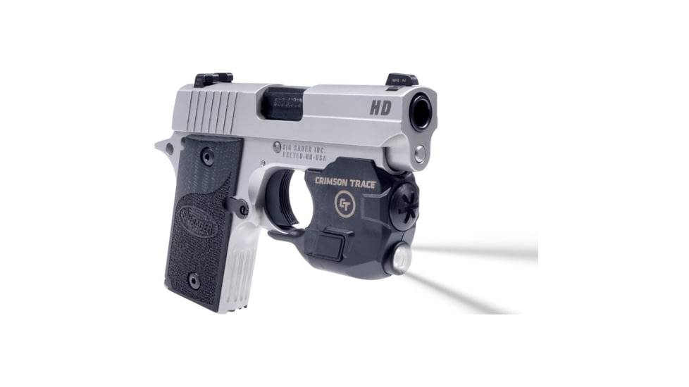 Crimson Trace Weapon Light, 1/3N Lithium, Sig Sauer P238 / P938, White, 100 Lumen, Black, LTG-776