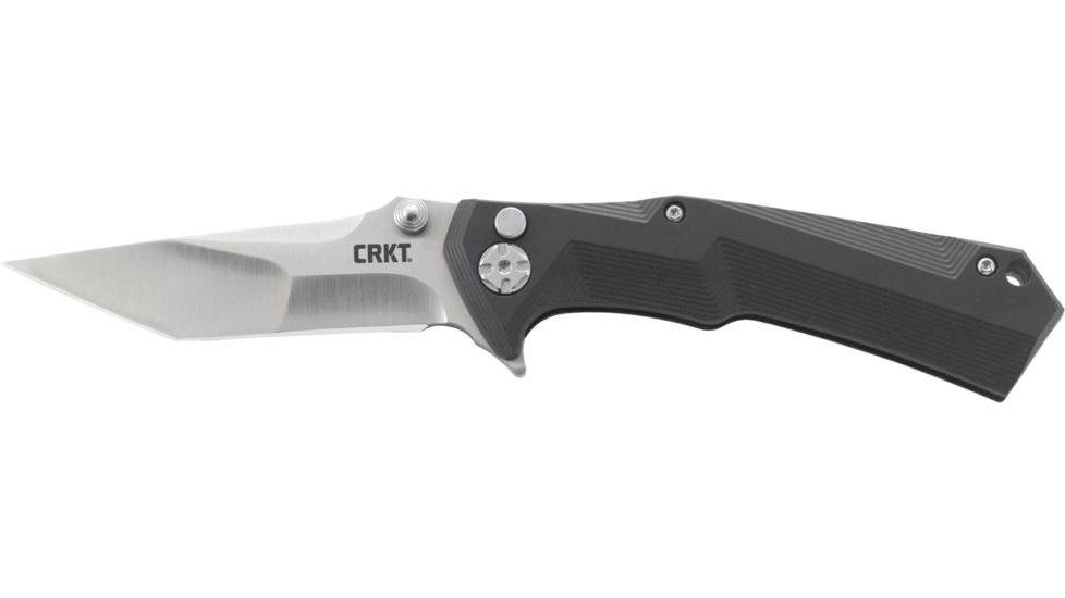 CRKT Columbia River Tighe Tac Two Tanto Flipper Button Lock Knife, 5235