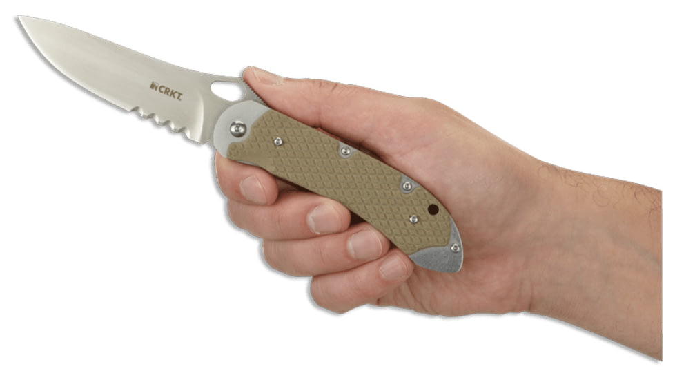 CRKT Jernigan V.A.S.P. - 3.71in. Veff Flat Top Serrated Blade, IKBS, G10 Handles 7481