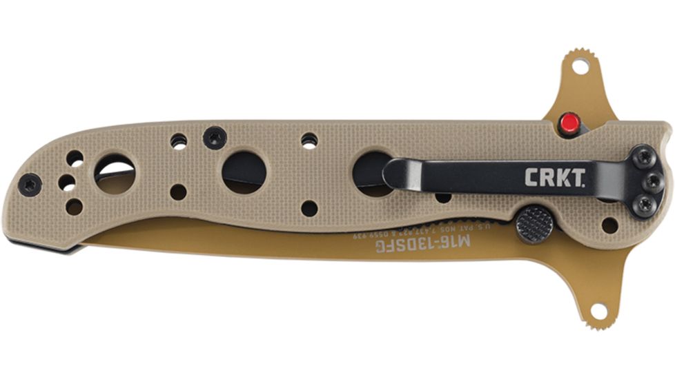 CRKT M16-13 Carson Special Forces Desert Tanto Folding Knife, Tan Finish M16-13DSFG