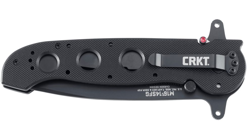 CRKT M21 Folding Knife, Drop Point Veff Combo Edge, Black TitanNitride Blade/Handle M21-14SFG