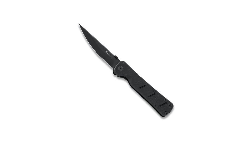 CRKT Otanashi noh Ken - 4.52in. Black Blade with Veff Serrations, Black Handle 2916