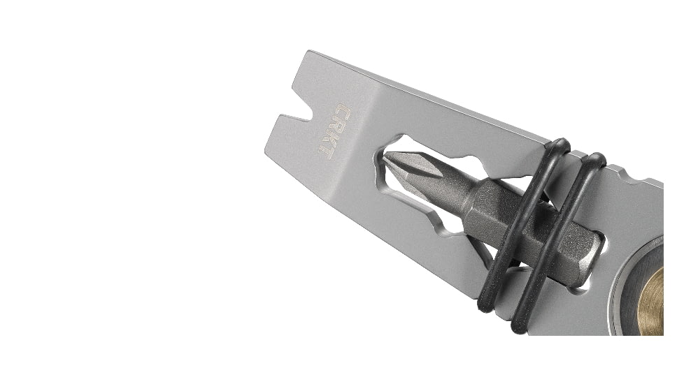 CRKT Pry Cutter Keychain Tool, Silver, Stainless Steel, 2.61in Long, 9913