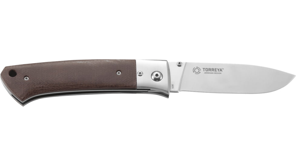 CRKT Torreya by Steve Jernigan Folding Knife,3.6in Satin Drop Point Blade,Brown Resin Infused Fiber Handle 2879