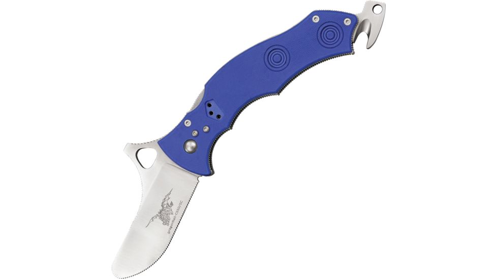 Crmipt Standard Folding Knife, 2.75in, Blunt Tip Blade, Blue G10 Handle CSSD01